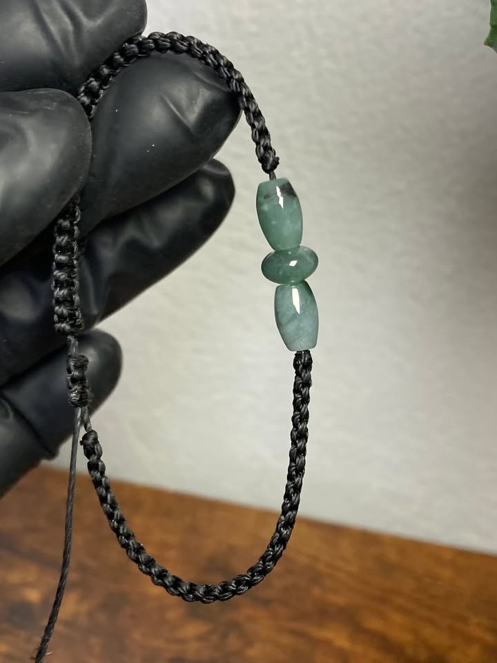 PROMO Pack 3 Pulseras con Jade | Tejidas con Macramé - Ajustables
