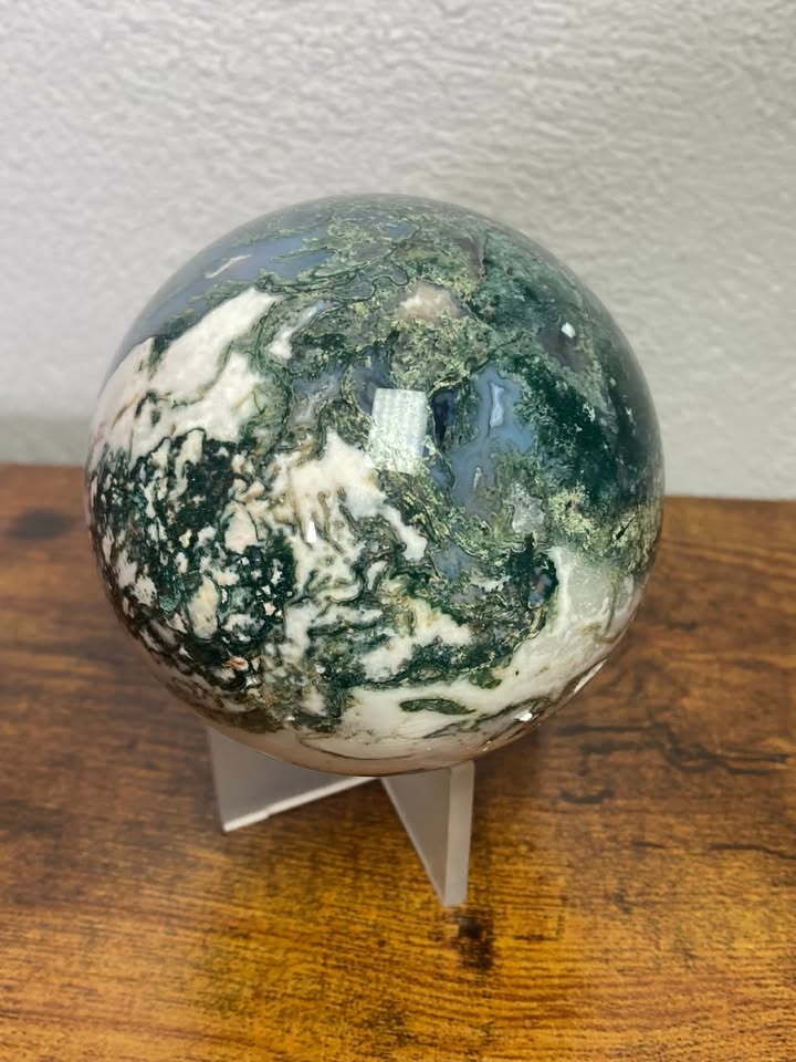 Esfera Ágata Druzy - Incluye base de acrílico