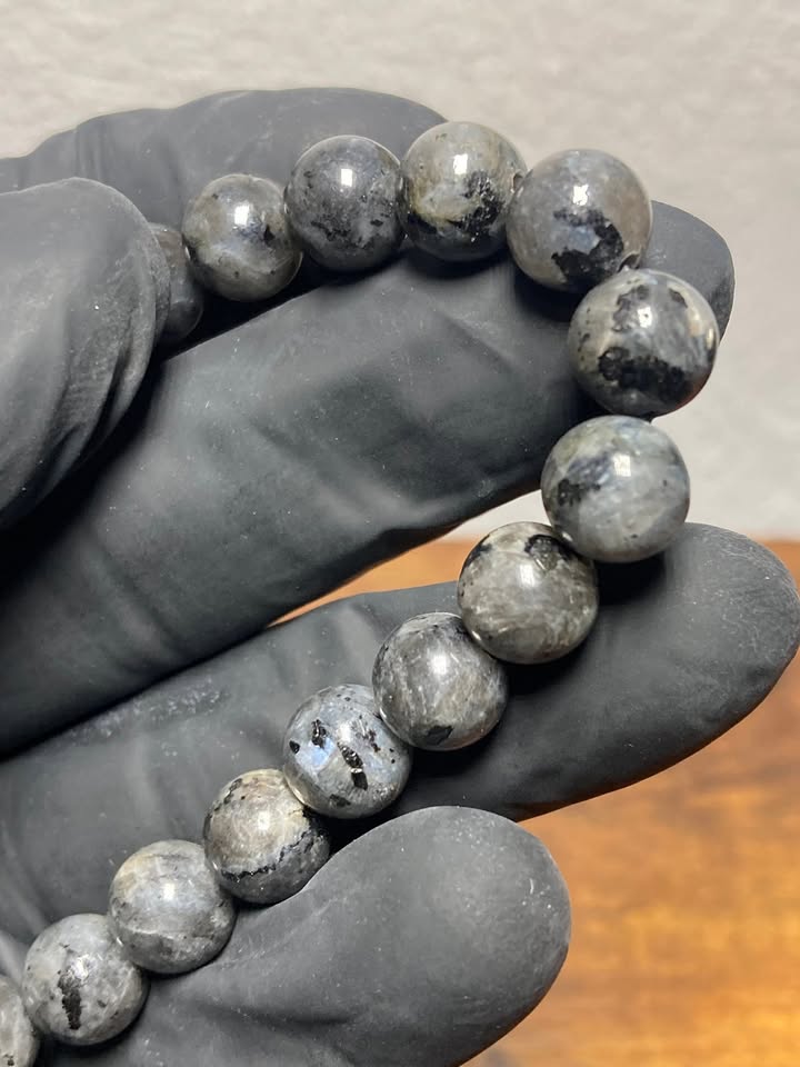 Pulsera Larvikita 8mm (Hilo elástico)