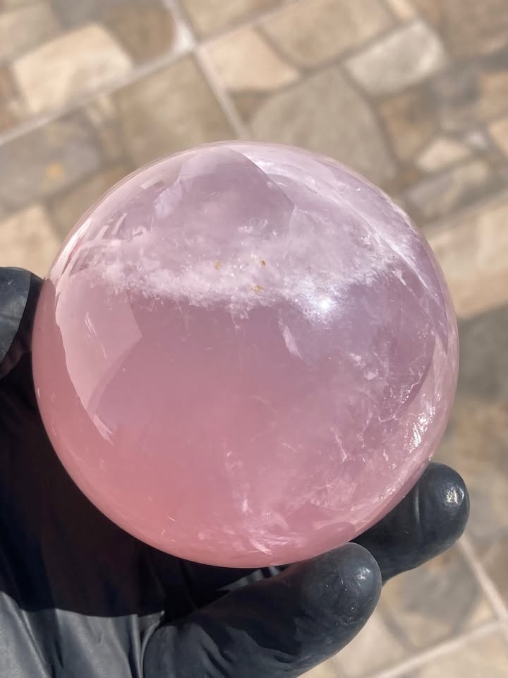 Esfera de Cuarzo Rosa