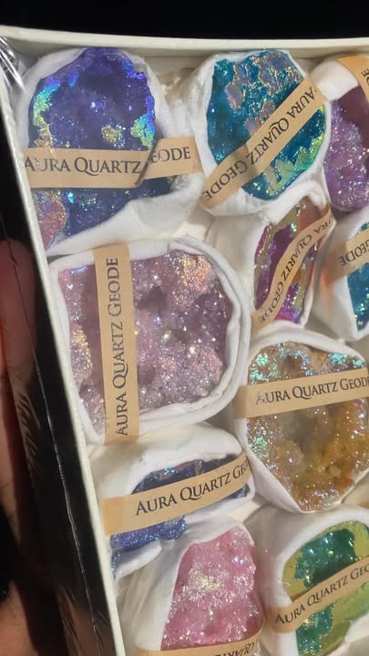 Pack con 12 cuarzo druzy aura