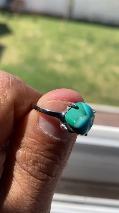 Anillo ajustable con Malaquita