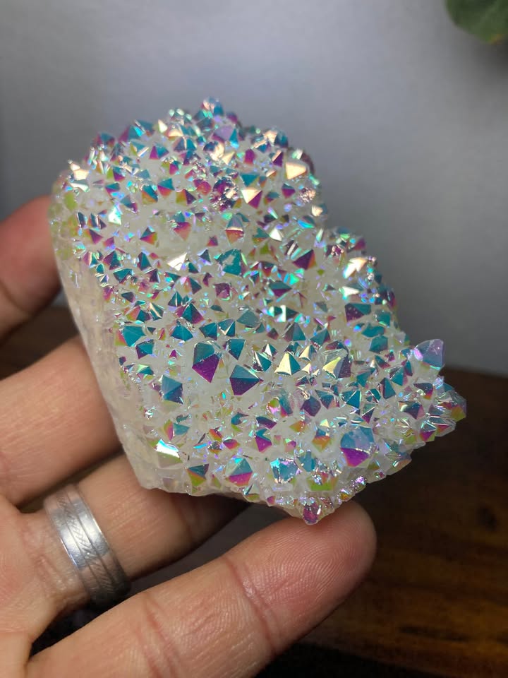 💎✨Drusa de Cuarzo Blanco Aura