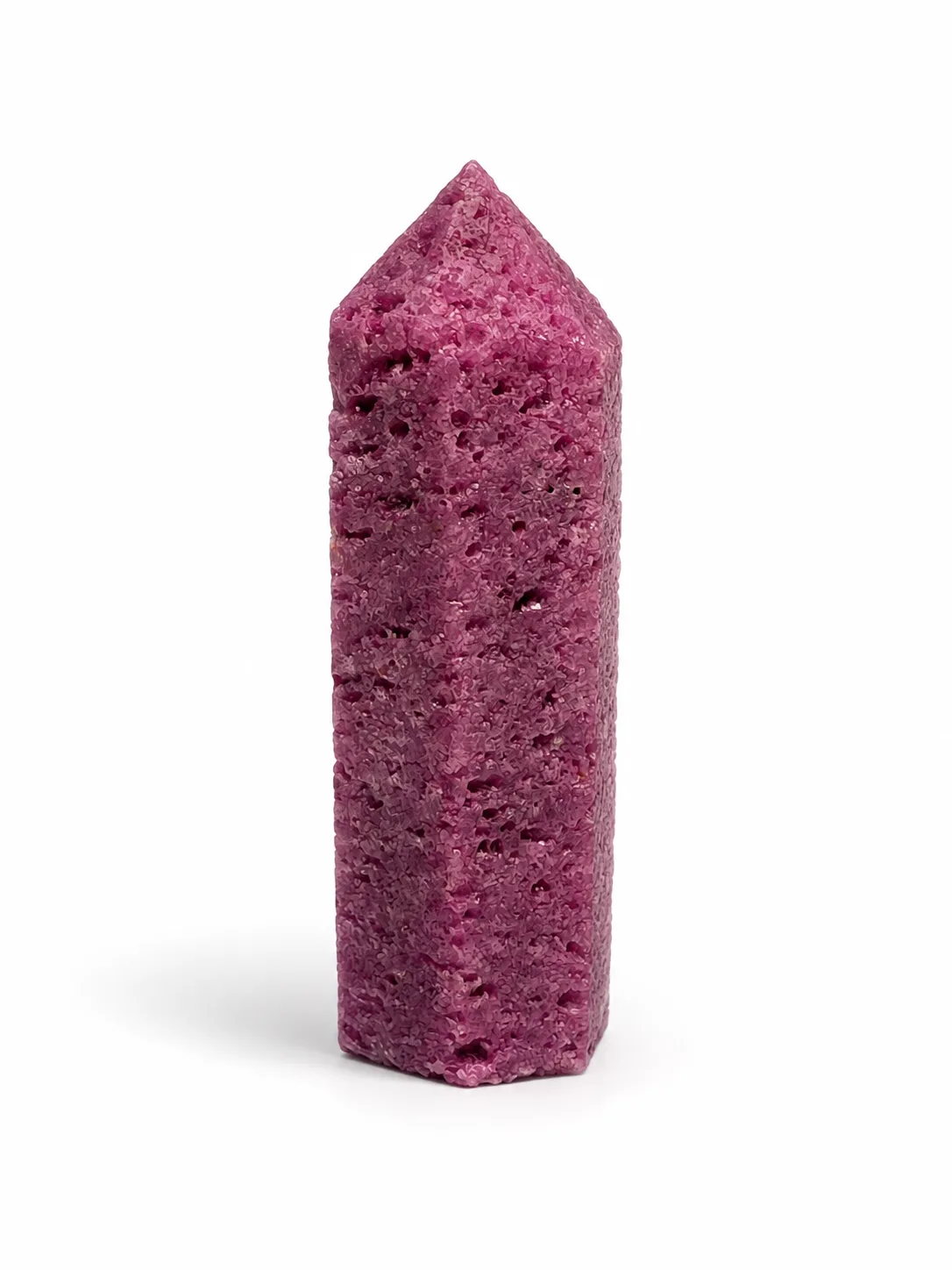 Torre de Rubí Panal en Corindón Natural | Mineral Decorativo de Colección Fluorescente